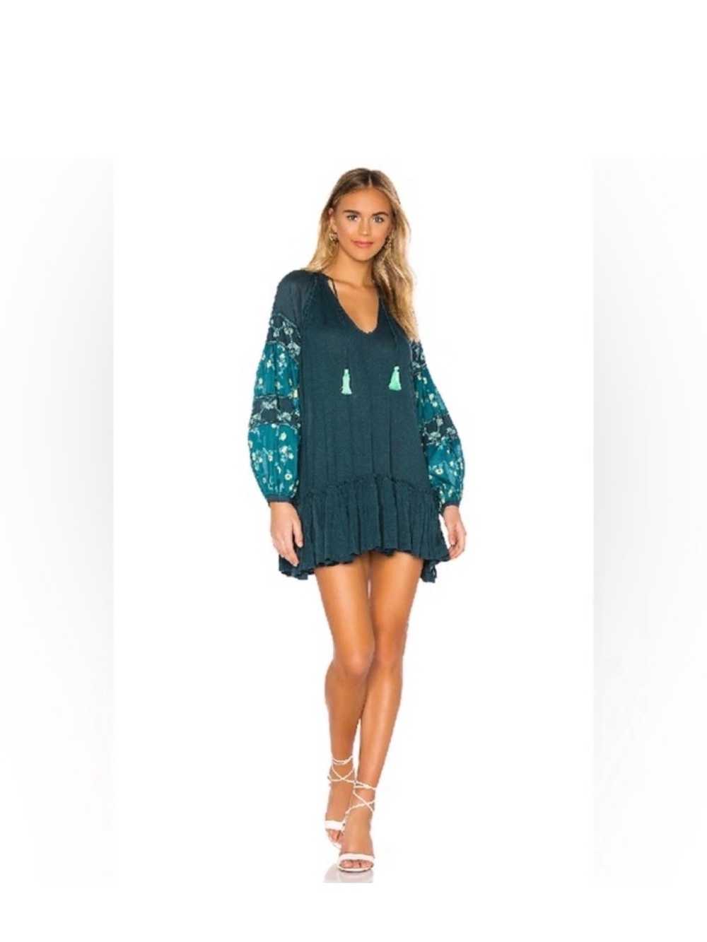Free People Mix It Up Dress in Green NWT